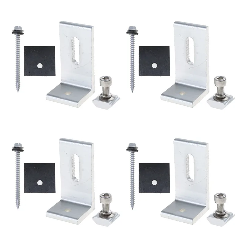 Solar Panel Mounting Bracket Aluminum Solar Panel L Brackets Roof Solar Panel Bracket for RV, Boat, Wall, Caravans