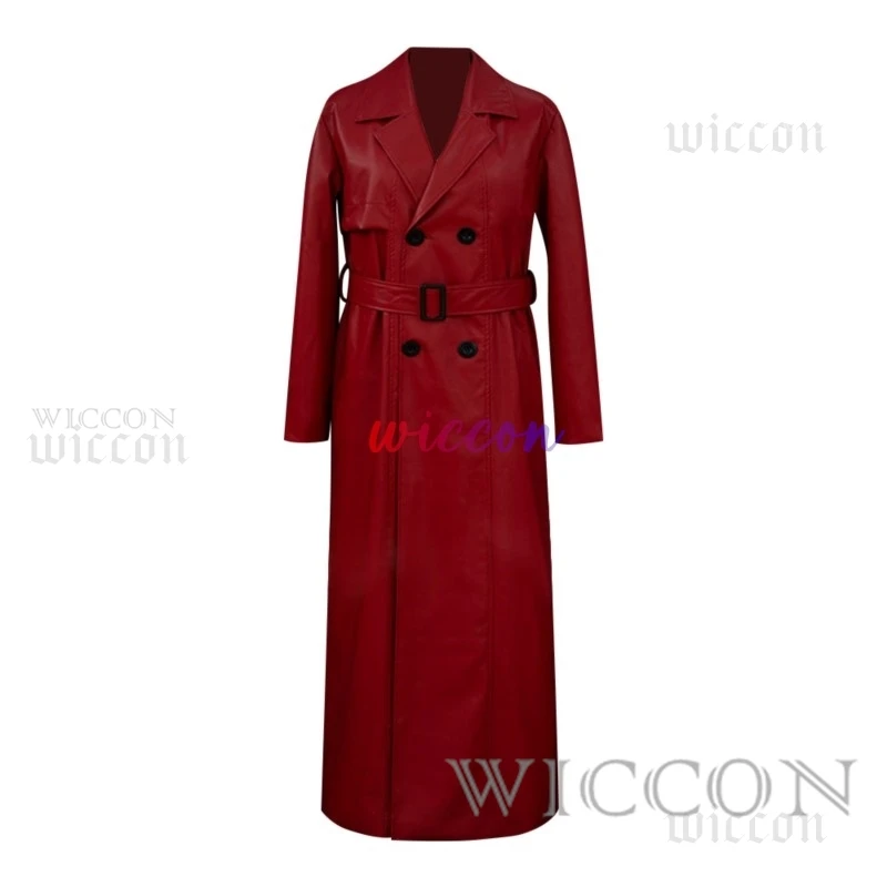 Homicipher Cosplay Costume Mr Scarletella Red Coat Uniform With Wig The Enigmatic Antagonist Role Play For Halloween Customized