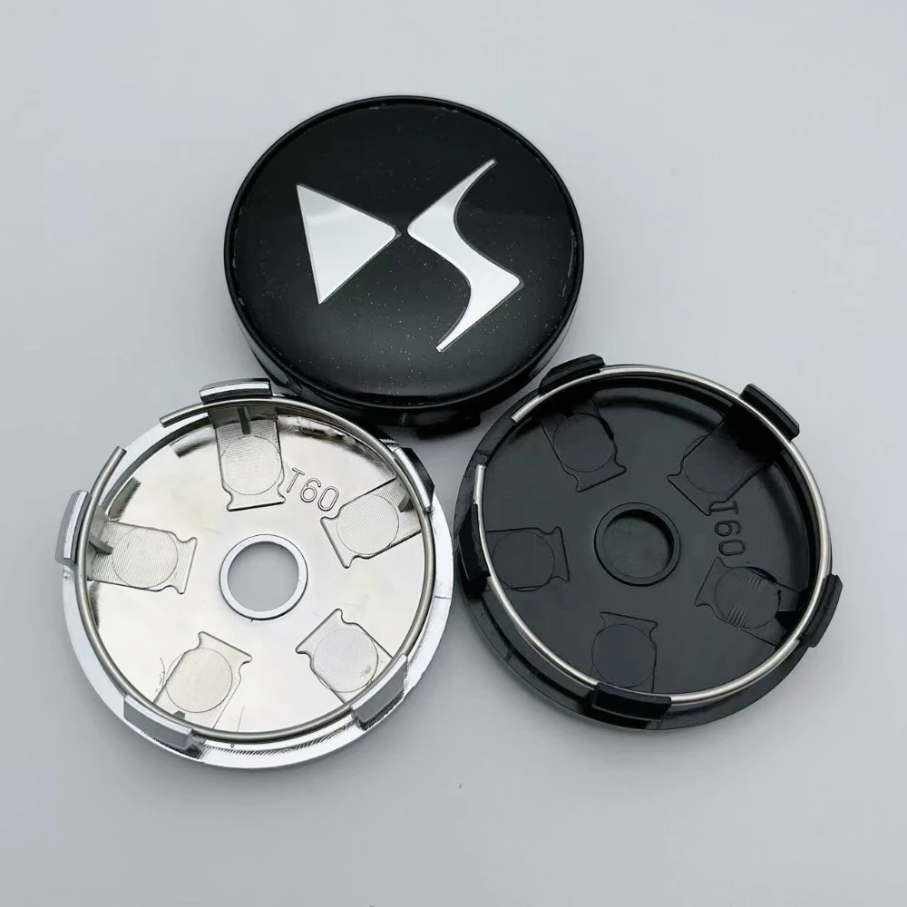 

4pcs O.D 60MM ( I.D 56MM ) DS Logo Emblem Car Wheel Center Cap for DS Wheels Hub Lid Rim Hubcaps Cover Replace Car Accessories
