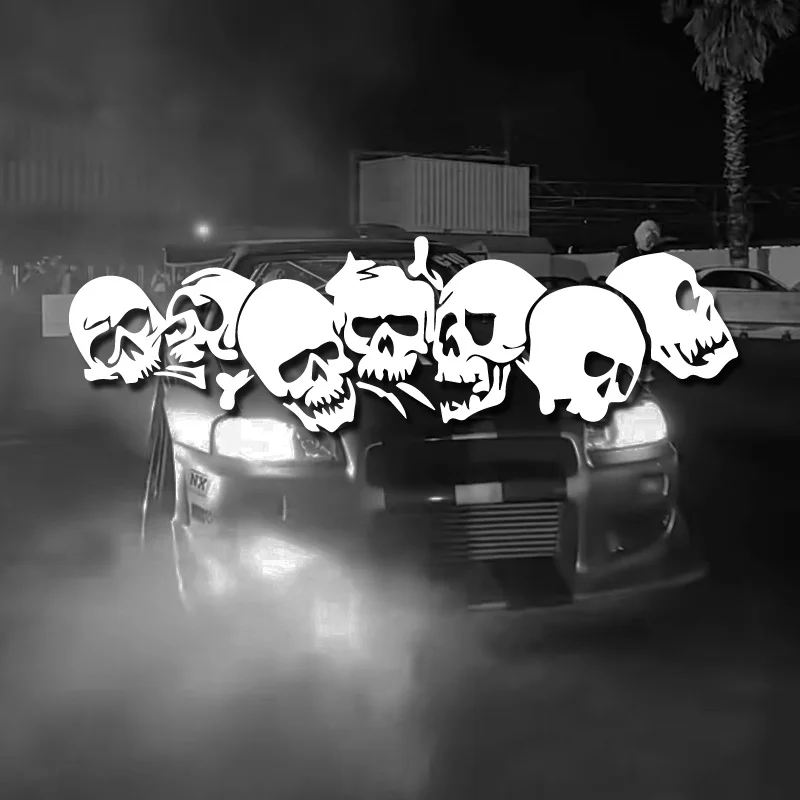 Skull Skeleton Car Sticker Fashion Waterproof Vinyl Decal Car Styling Decoration Accessories