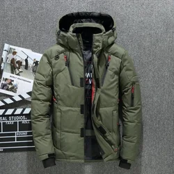 2025 New Top Men Winter Jacket White Duck Down Parka Casual Goose Feather Men's Coat Hood Thick Warm Waterproof Jackets