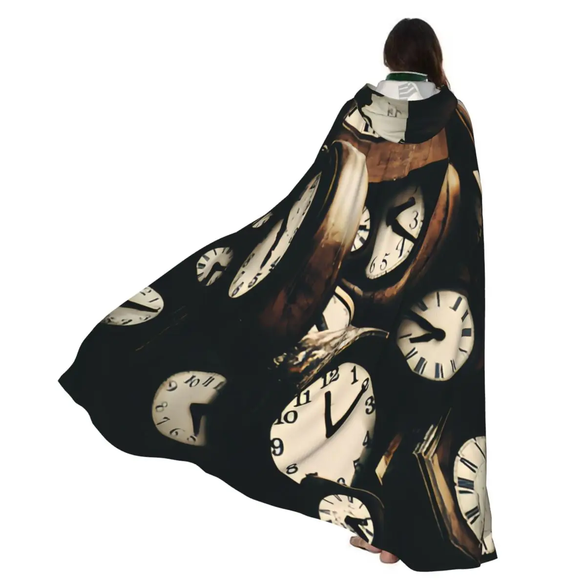 

Cosplay Medieval Costumes Vintage Clocks Hooded Cloak Capes Long Robes Jackets Coat Carnival
