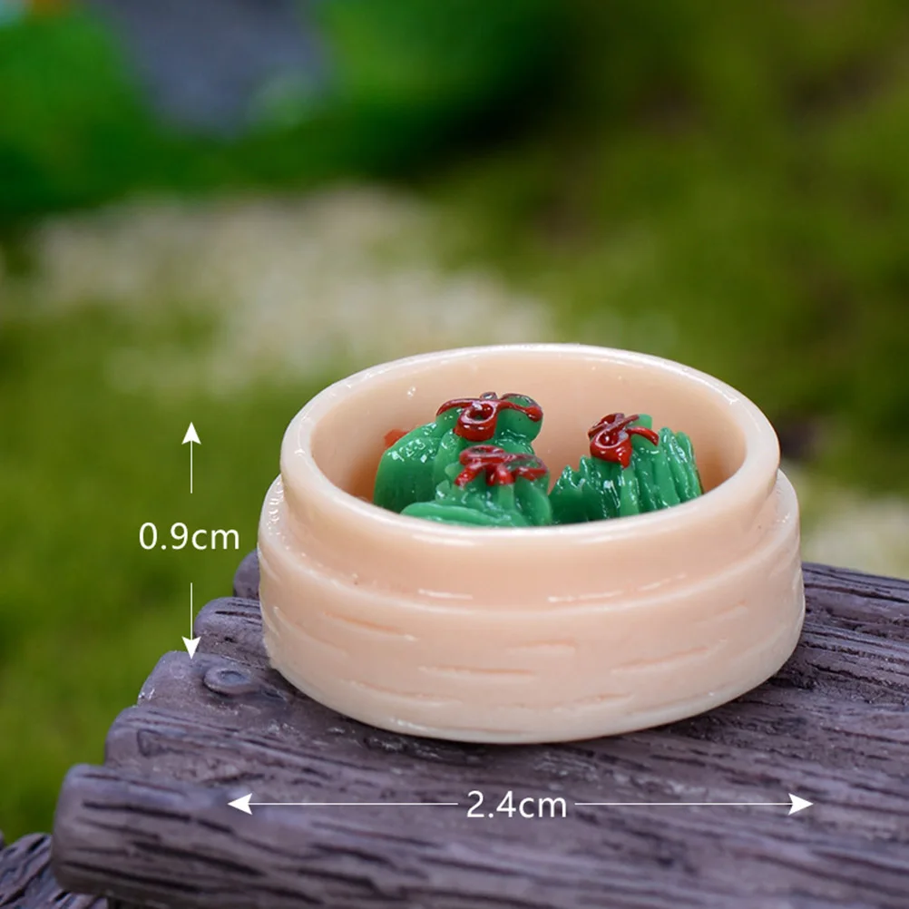 مجموعة من 10 قطع زينة على شكل زلابية مطهوة بالبخار صغيرة الحجم، ديكور مطبخ مصغر، حرف فني من الراتنج لبيت الدمى، زخرفة للمناظر المصغرة، هدية لتزيين المنزل