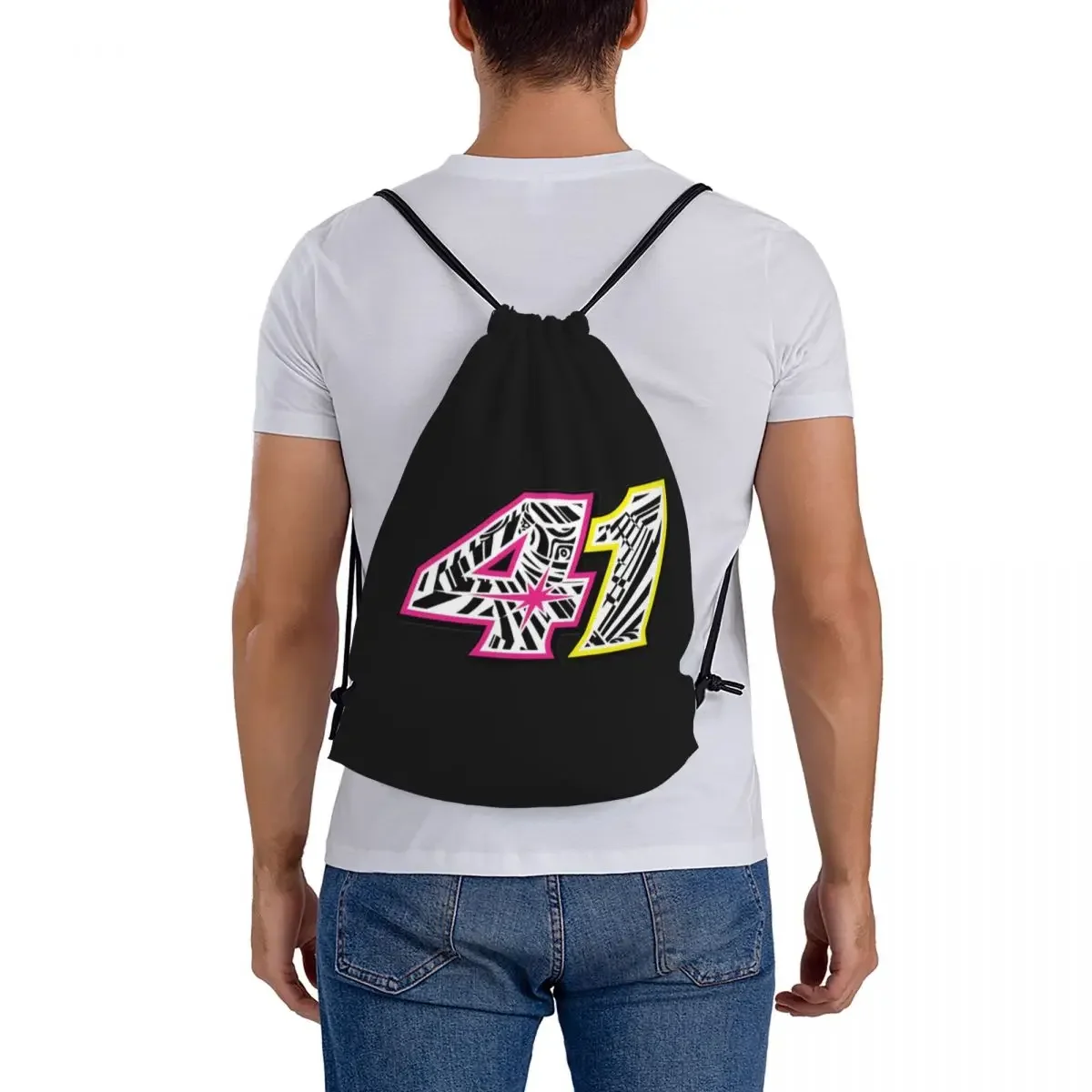 Aleix-Mochila De Espargaro para hombre y mujer, bolsa portátil con cordón, bolsa de artículos diversos, bolsa de libros para estudiantes, 41 unidades