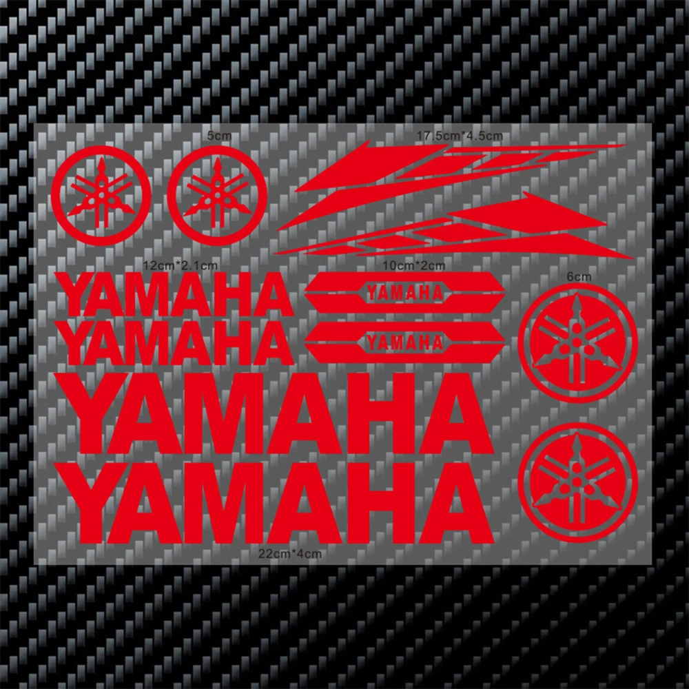 Voor Yamaha motorfietsstickers Letter Logo Scooter Brandstoftank Helm Modificatie Decoratieset Stickers