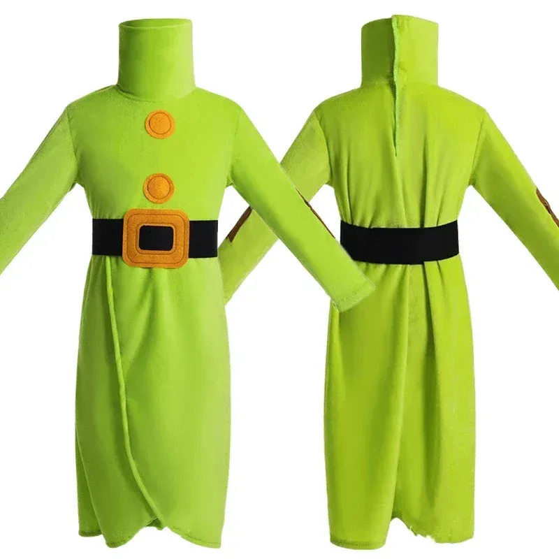 เด็ก Dopey คอสเพลย์ Snow White และ Seven Dwarfs เด็กบอดี้สูทชุดหมวกฮาโลวีนเครื่องแต่งกายเสื้อผ้าชุด