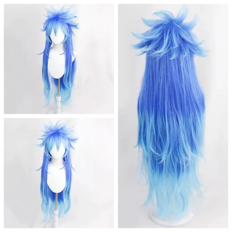 

New Women's Long Blue Anime Layered Ladies Wig