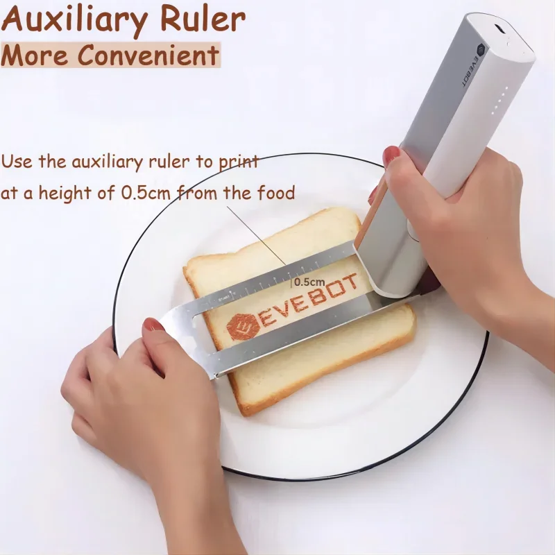 

Bakery Professional Color Inkjet Printer With Positioning Plate Print Range 26*100 MM Custom HD Printing Pattern On Bread