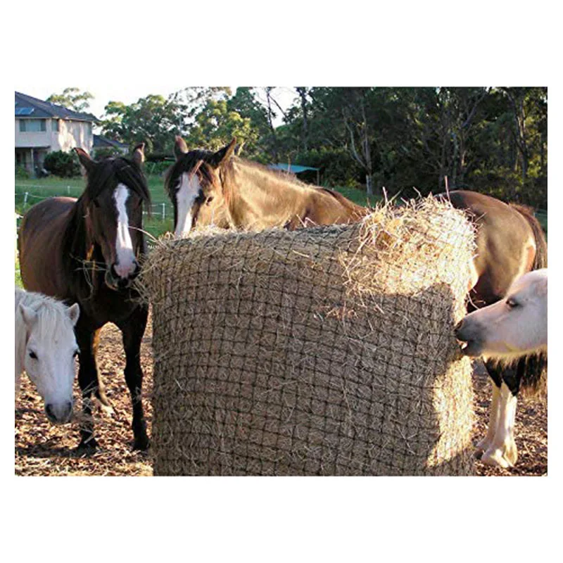 UV-Resistant Slow Feed Hay Net Full Bale Freedom Feeder for Horses