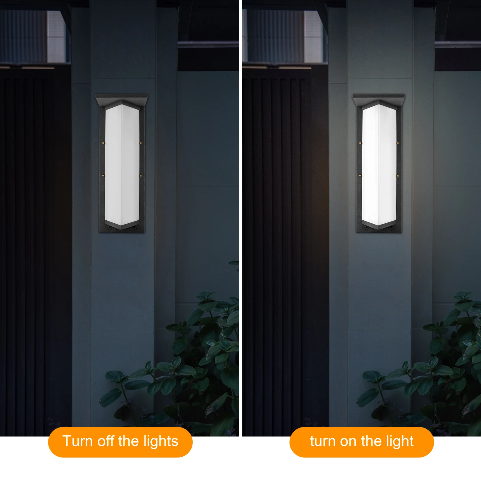 IP55 إضاءة مقاومة للماء في الهواء الطلق الجدار مصباح 24 فولت-220 فولت طويل الخطي الألومنيوم الإنارة مع ظلة لحديقة المرآب الشرفة الإضاءة #3