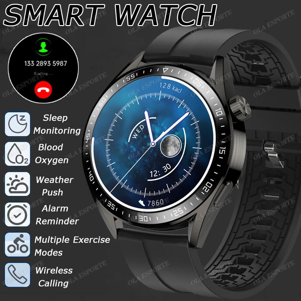2025 New Smart Watch Men Watch 4 Pro 360*360 HD Screen Heart Rate Bluetooth Call Health Monitoring Sports Waterproof Smartwatch