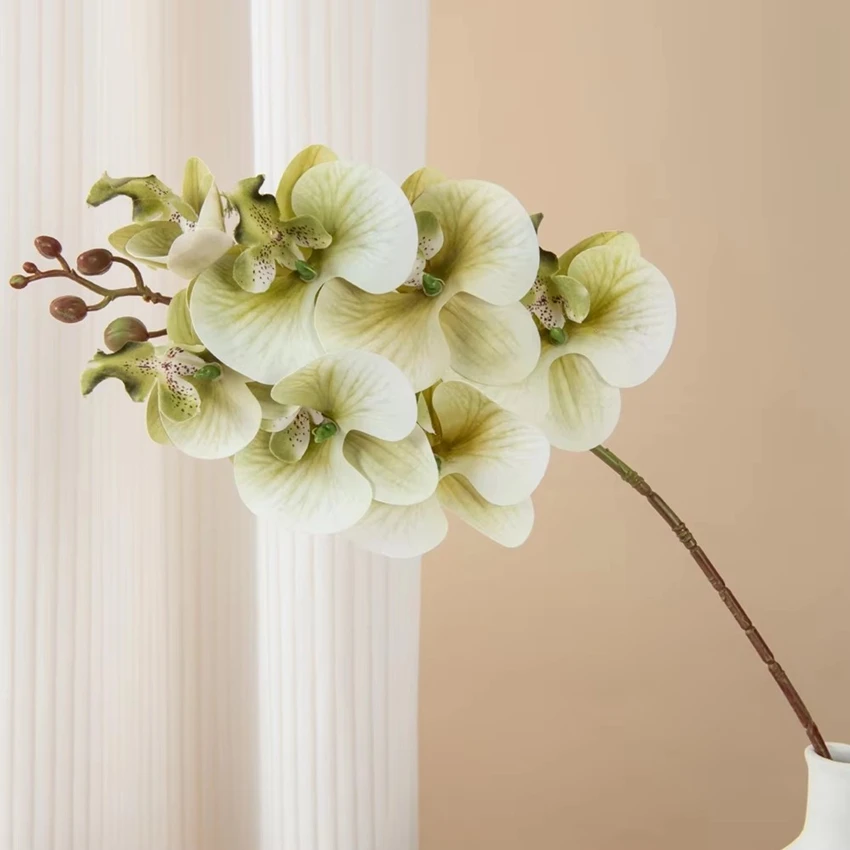 Silk Artificial Flower moth orchid Christmas Home vase Decor Bonsai Wedding Bridal Bouquet Shooting props wreath Party Diy gift