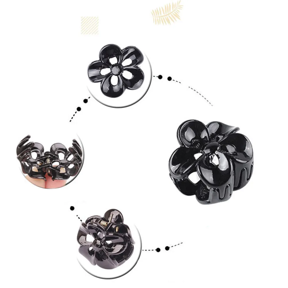 

24Pcs Plum Shape Hair Clips Mini Hair Claw Plastic Hairpins for Women Girls Elegant Party Wedding Birthday Accessories