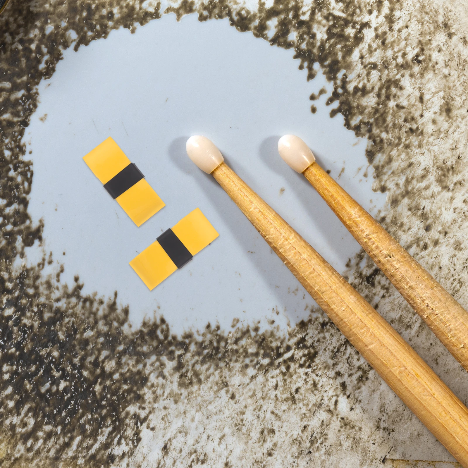 

4 Rolls Yellow Drumstick Tape Non Slip Sweat Absorbent PU Grip Tapes for Sticks H les Compatible Various Drumsticks Easy Secure