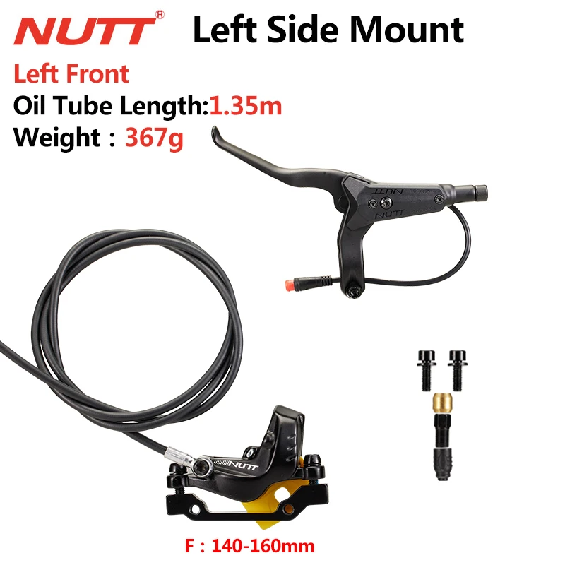 NUTT 4-Kolben E-Bike Elektroroller Hydraulische Scheibenbremse 140 160 180mm Rotor Für A5 HX-D Kukirin G2 Max NANROBOT D6+ N6 LS7