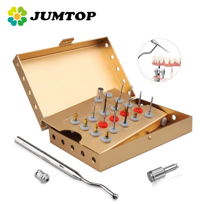 JUMTOP Dental Implant Screw Removal Kit Broken Cover Screw Extractor Surgical Remover Instruments
