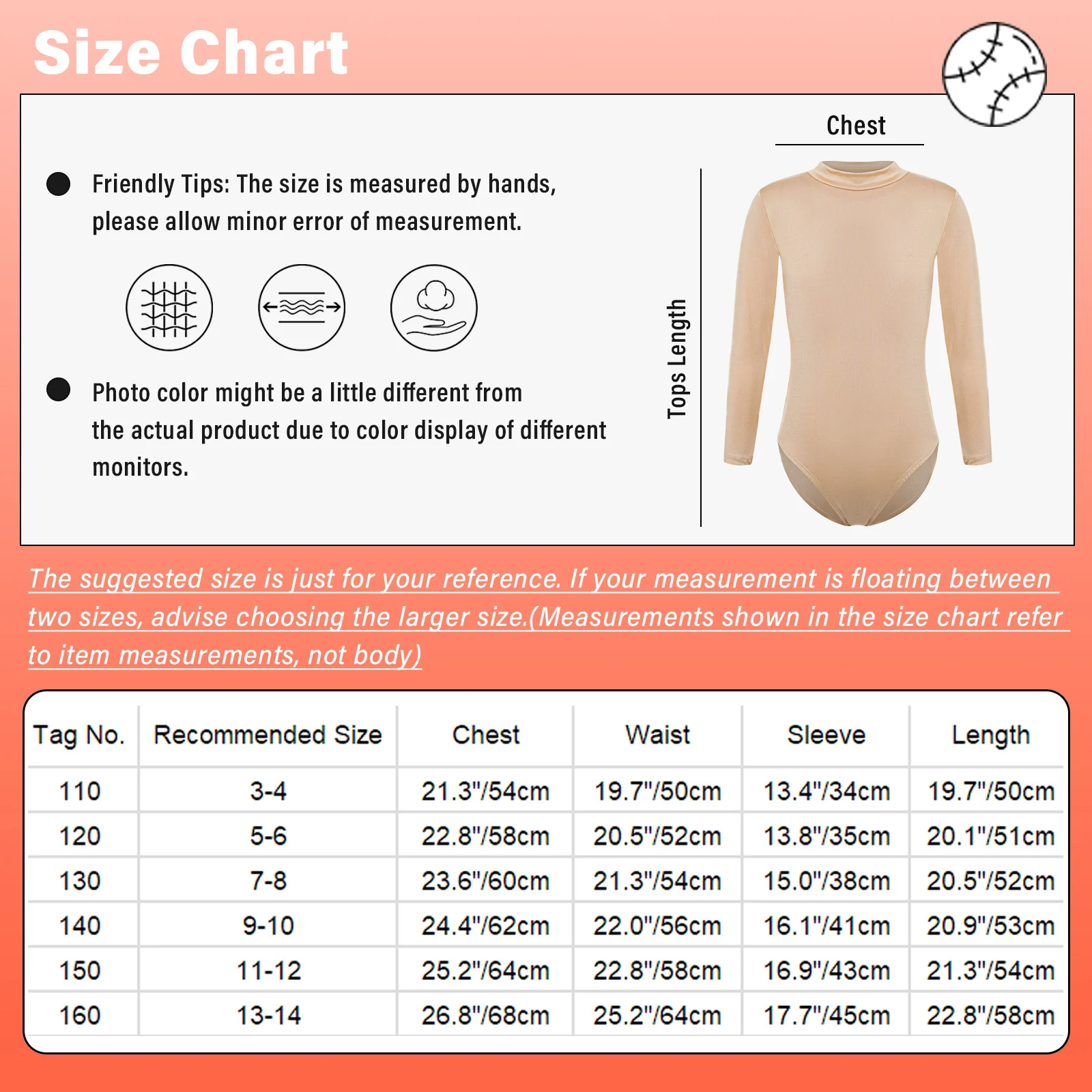 Kids Girls Ballet Bodysuit Nude Long Sleeve Ballet Dancer Leotard Jersey Ballet Clothing Gymnastic Dance Class Ballerina Costume