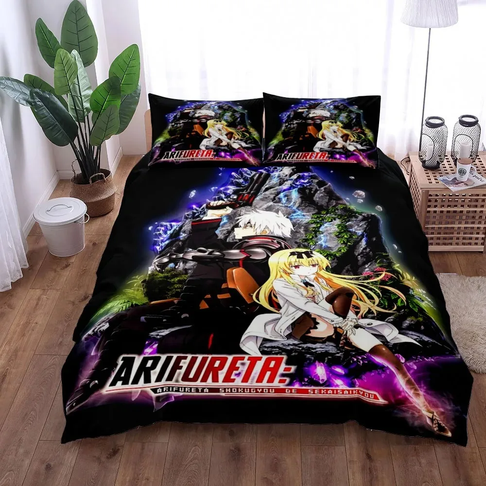 

Hajime x Yue Arifureta Duvet Cover Set King Queen Double Full Twin Single Size Bed Linen Set