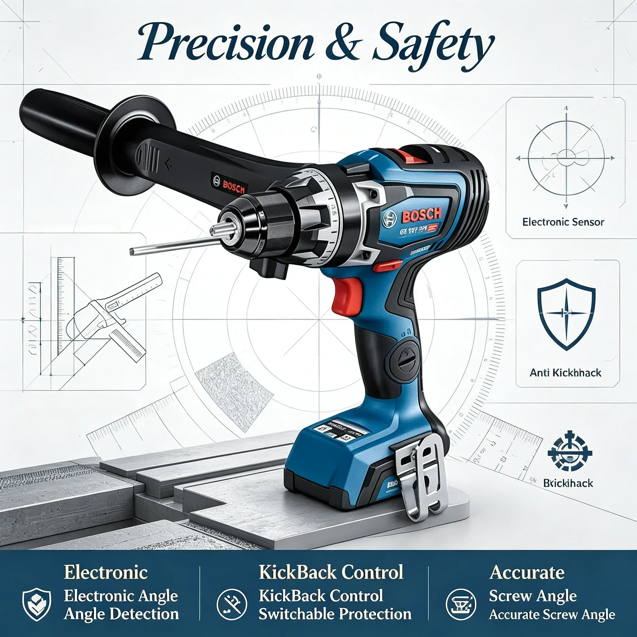 Bosch BITURBO Professional GSR18V-150C Brushless Cordless Impact Drill 150Nm Screwdriver Bosch Professional Electric Tools