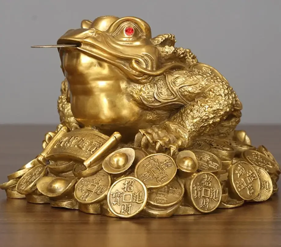 

Brass golden toad ornaments Home crafts