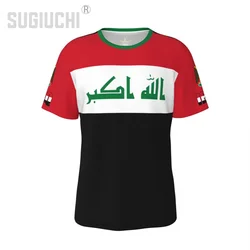 Unisex Nation T-shirt Iraq Flag Iraqans T-shirts jersey For Men Women Soccer Football Fans Gifts Custom clothes tee