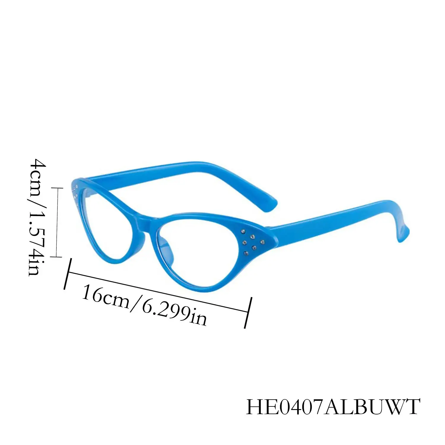 PESENAR 1950er-Kostüm, Retro-Rollenspiel-Balldekoration, Pflaumenblüten- und mit Diamanten besetzte Brillen der Dame