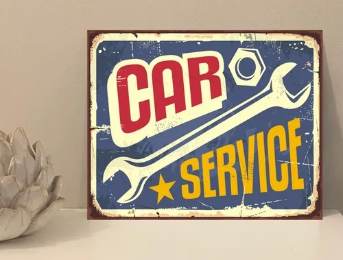 1x Car Service Rustic Retro Metal Plaque Sign Gift House Novelty (mt61) --Tin Sign