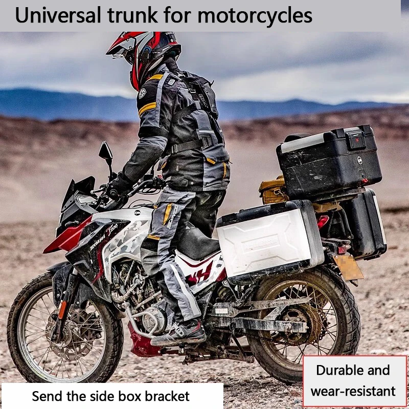 E69 motorcycle trunk, side box, off-road motorcycle aluminum alloy trunk, waterproof, wear-resistant, large capacity