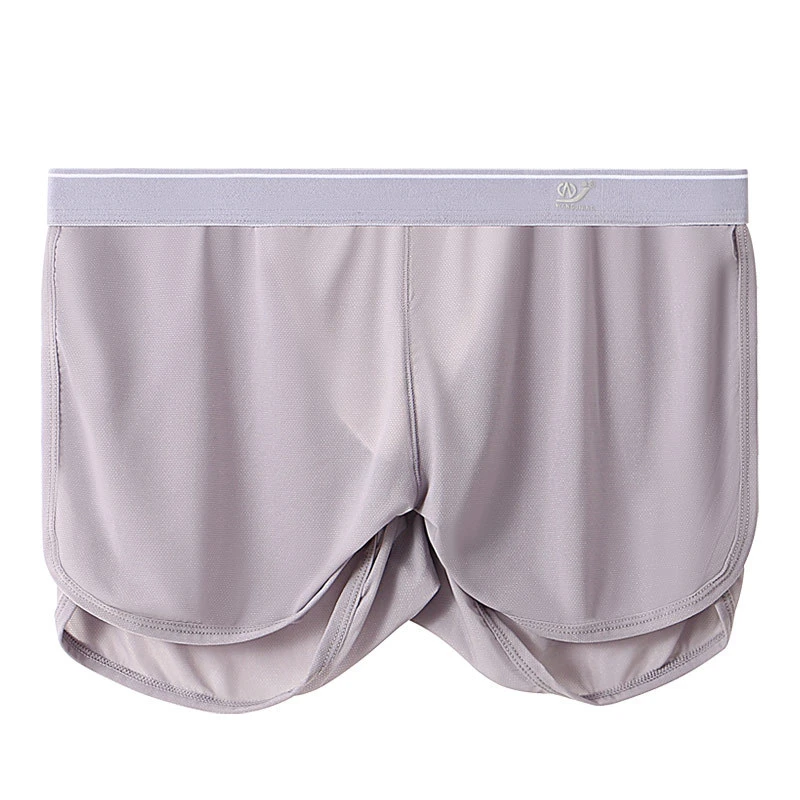 Sexy underwear men boxers hombre summer ice silk cueca Air vent Pajamas sleeping pants sports fitness bragas sexys men\'s shorts