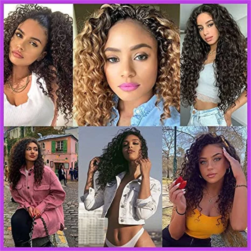 Ocean Wave Crochet Hair 9 Inch Ombre Orange Crochet Braids Synthetic Braiding Hair Extensions For Women