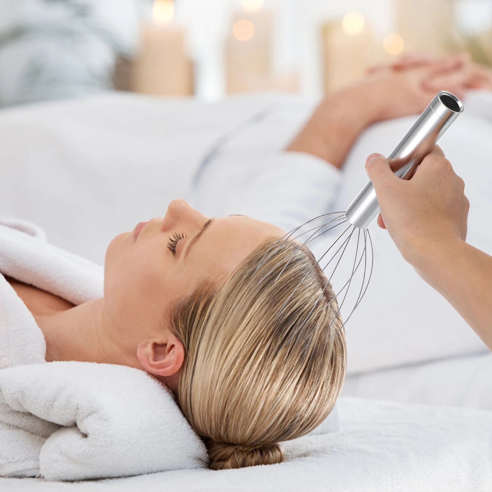 

1pc Massager Tool Head Scratcher For Itchy Scalp Long Hair Braids Metal Durable Strong Promotes Blood Circulation Hair Growth