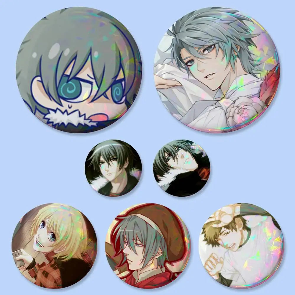 Anime Togainu No Chi Badges 25 32 44 58 75 Mm Round Cosplay Pin Bag Decor Fans Collect Friends Gifts Brooch Souvenir
