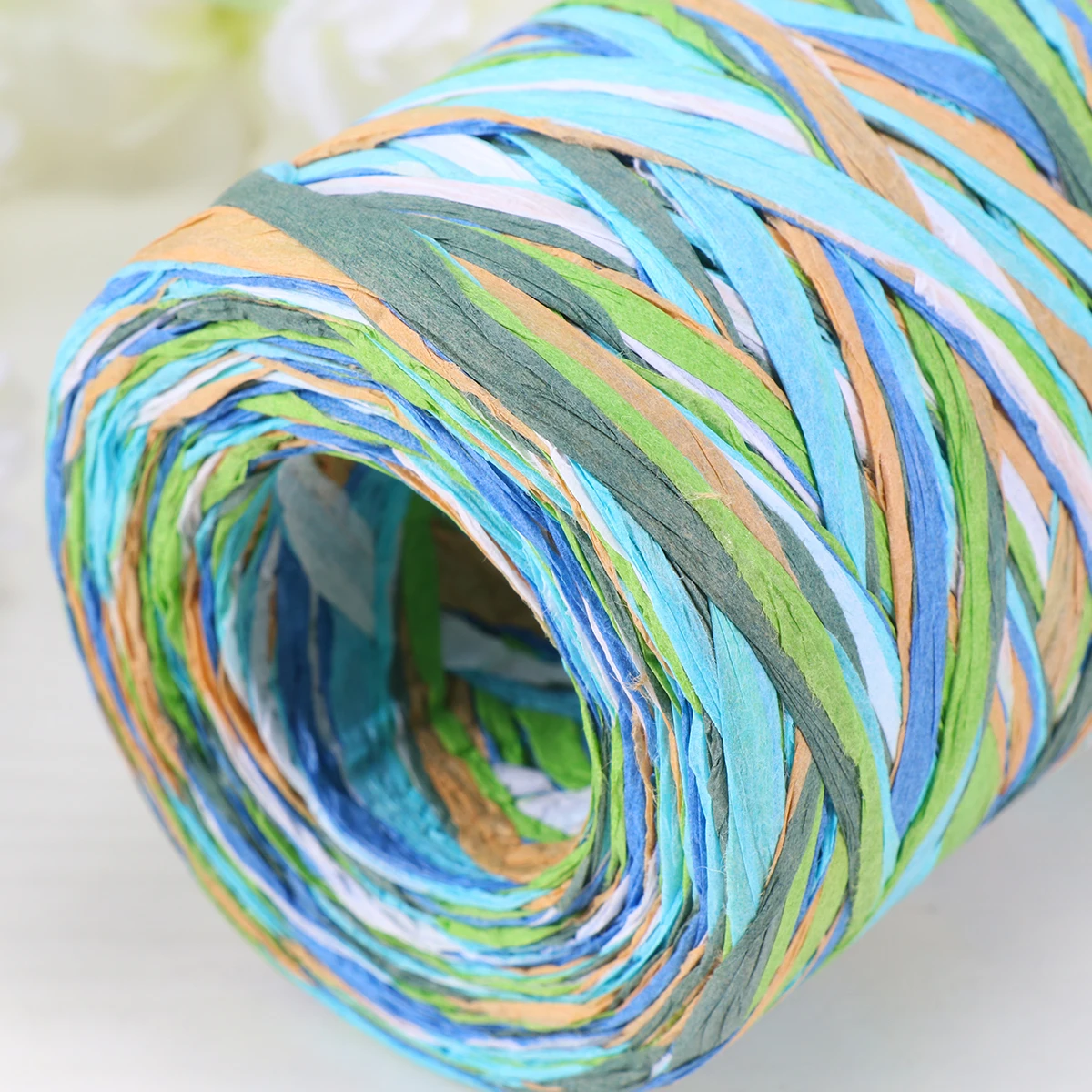 

6 Colorful Bundle Soft Premium DIY H made Woven Decorative Paper Ribbon H made Diy Woven Rope Home Bundle Decorative Rope Wall