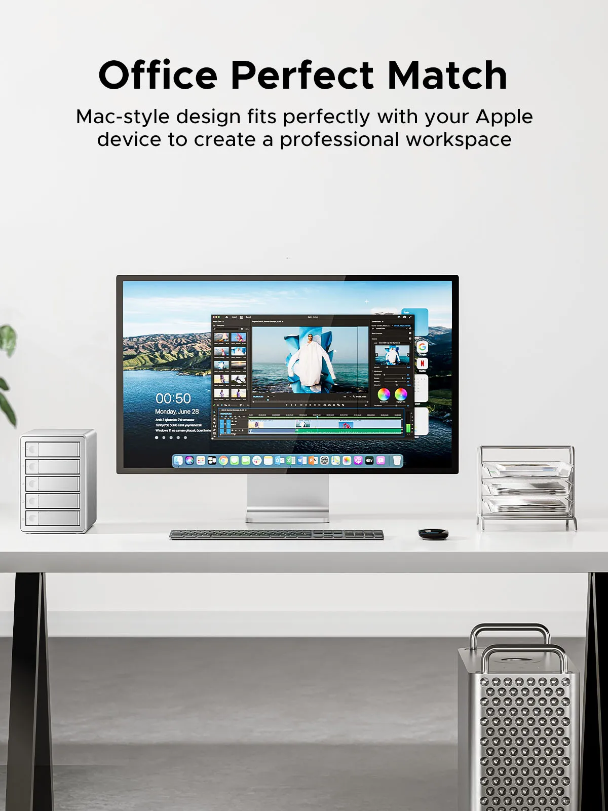 ORICO-Daisy Chain Type-C 10Gbps HDD Docking Station Support RAID 150W Power for Apple Device 5Bay DAS Studio Series 3.5