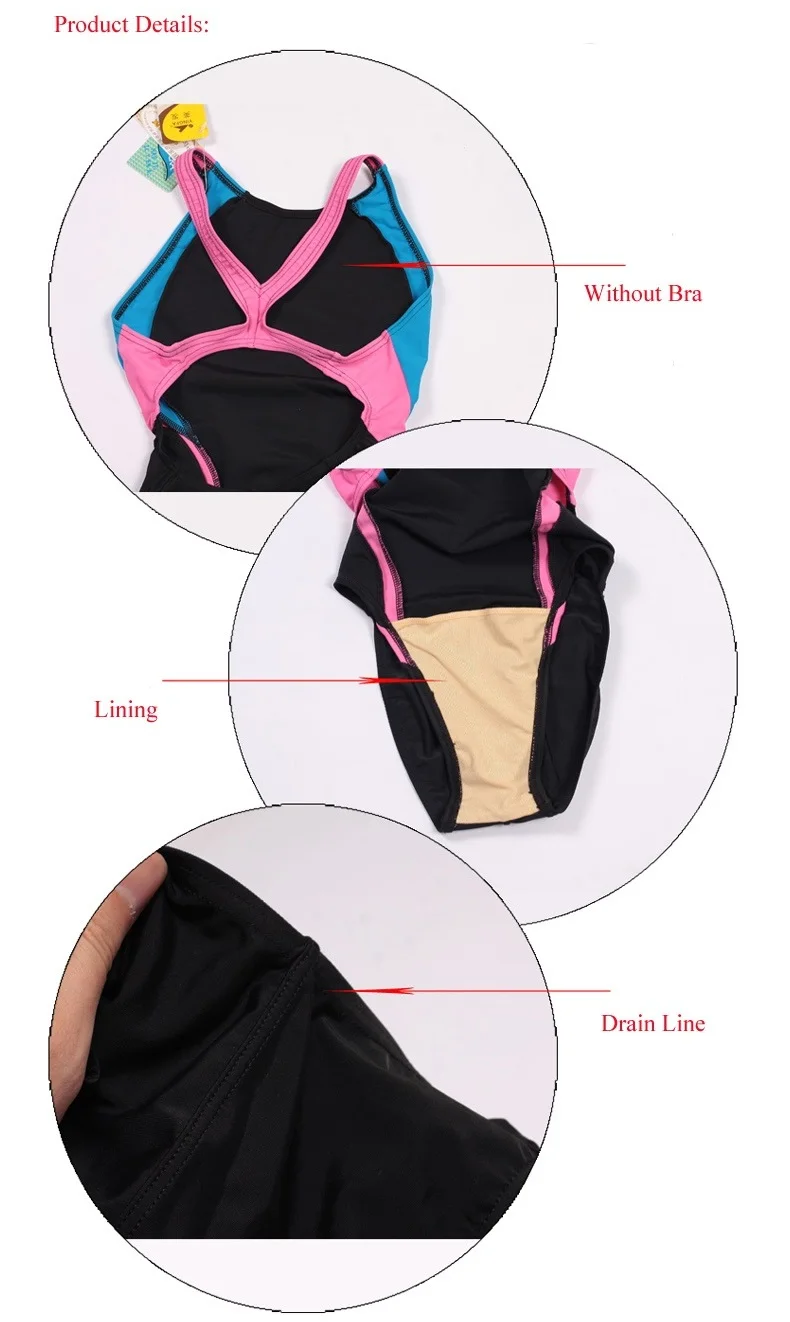 YINGFA 976 Female One Piece Swimsuit Professional Training Sport Women Girl Training Swimwear Quick Dry Bathing Suit