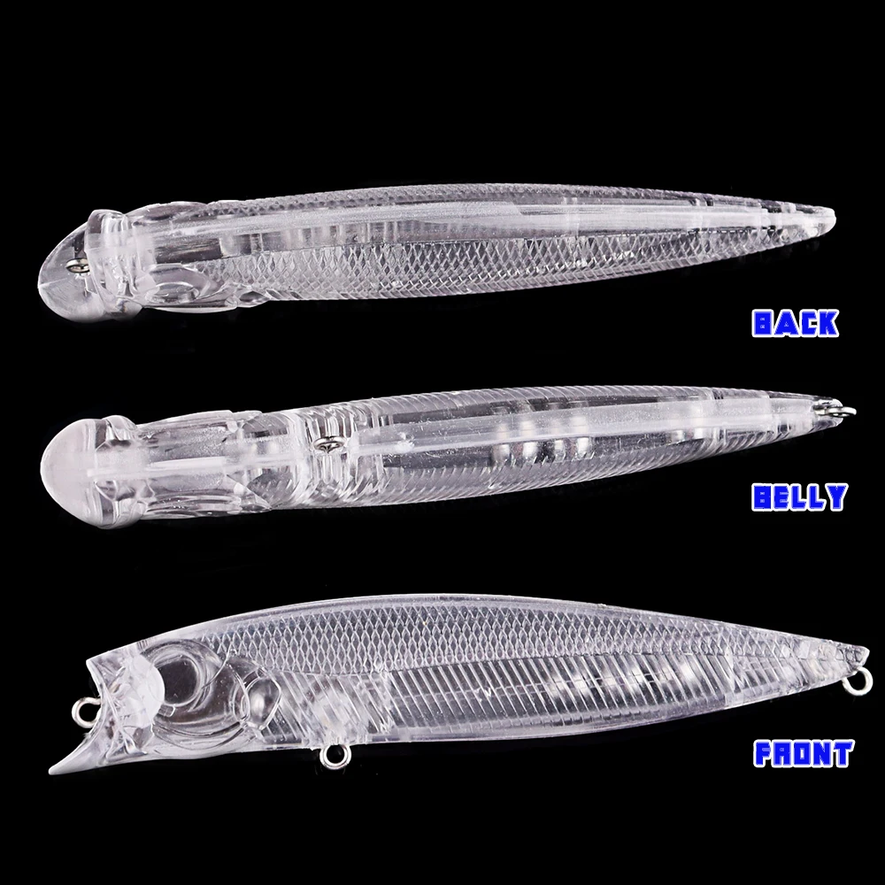 Magnisher Unpainted Hard Baits Popper Blanks 11cm/15g Topwater Bait New Fishing Lures for Bass Pike DIY Fishing