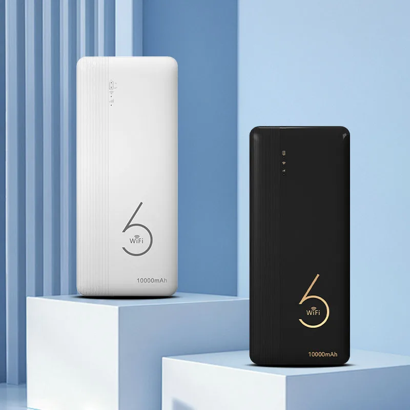 Oem/odm mini portátil 4g lte wifi6 roteador sem fio 10000mah com slot para cartão sim powerbank roteador wifi hotspot com banco de potência