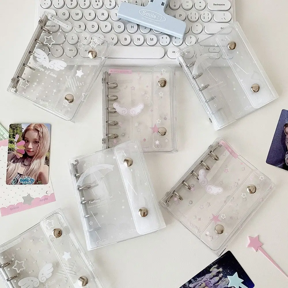 Picture 6: New Transparent Loose-leaf Cover Angel Wings Patterns 3-inch Storage Photo Album Binder Notebook