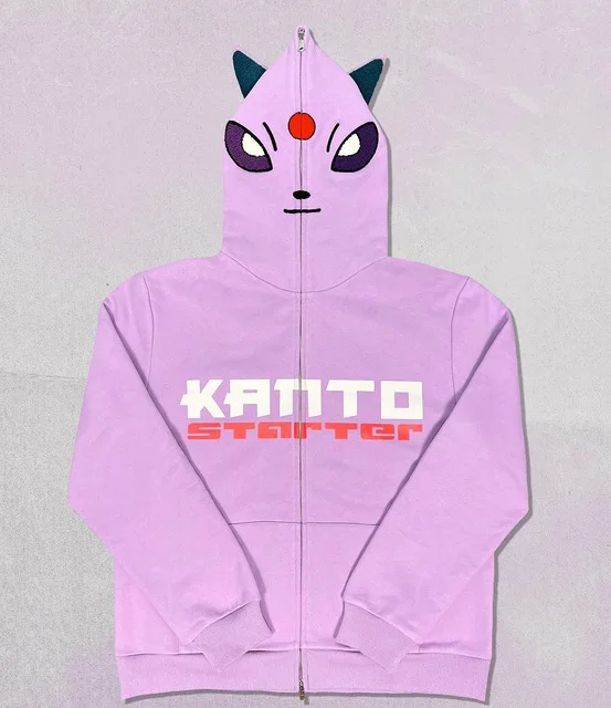 Pokemon Gengar Hoodies Kid Adult Jacket Vintage Zip Up Oversized Sweatshirt Gothic Harajuku Alt Clothes Y2k Demon Streetwear