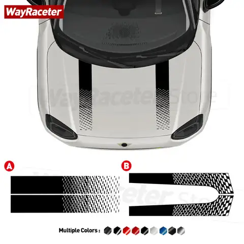 2개 엔진 커버 비닐 후드 스트라이프 스티커 자동차 데칼 미니 에이스맨 2025 존 쿠퍼 웍스 J05 JCW 2026 액세서리