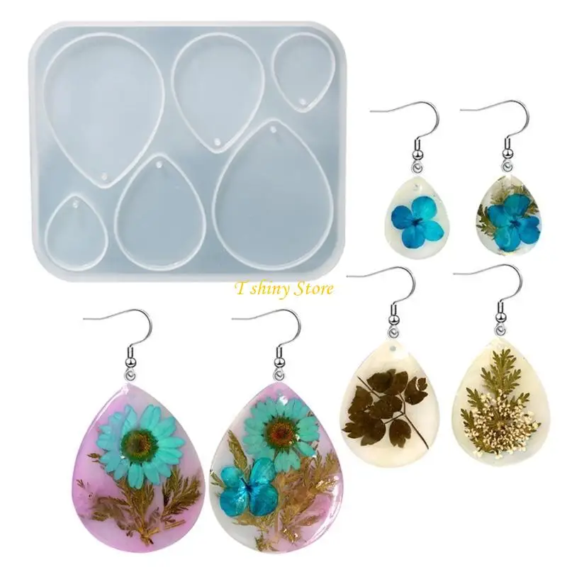 

N58F Ювелирные изделия Силиконовые формы Серьги Брелки Кулон Эпоксидная литейная форма Браслет