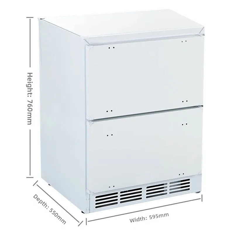 Premium BC/BD-68WQB Embedded Horizontal Air-Cooled 68L Auto-Defrost Under-Cabinet Small Built-in Hidden Low Profile Refrigerator