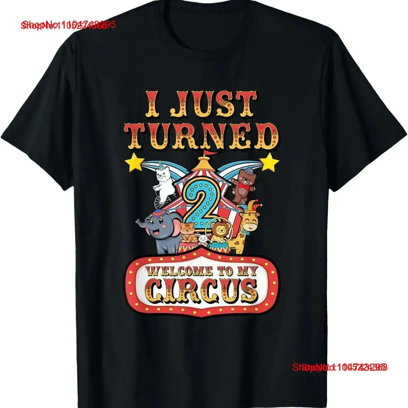 2nd Birthday Carnival Theme Welcome To My Circus T Shirt vintage Washed Breathable fashion Slightly streetwear Versatile homme