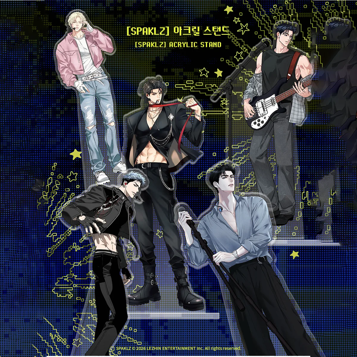 Anime Gift SPAKLZ 2026 WORLD TOUR 15cm Acrylic Stand Set DK Collectible Merch Desk Decor Halloween Fan Collection New Keychain