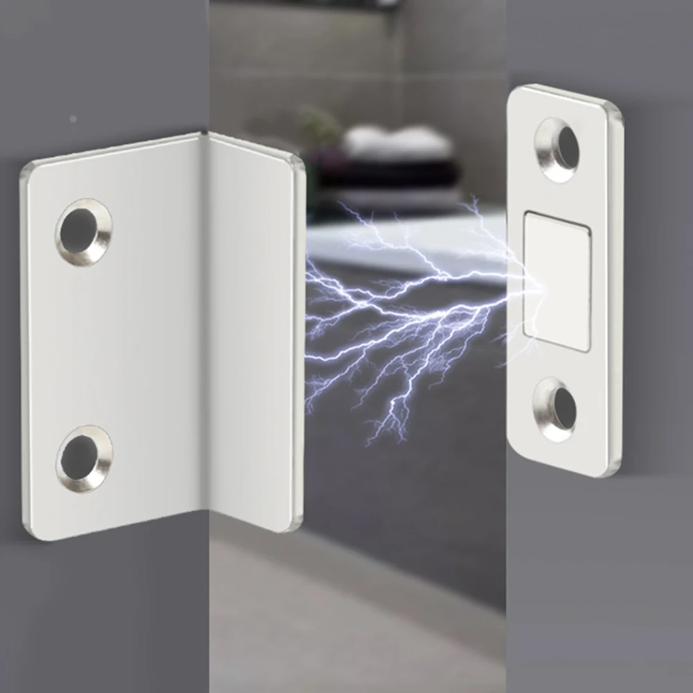 

Strong Door Closer Aluminum Anti-Rust Cabinet Door Catch Latch Convenient Cabinet Catches Easy Installation for Bedroom Wardrobe