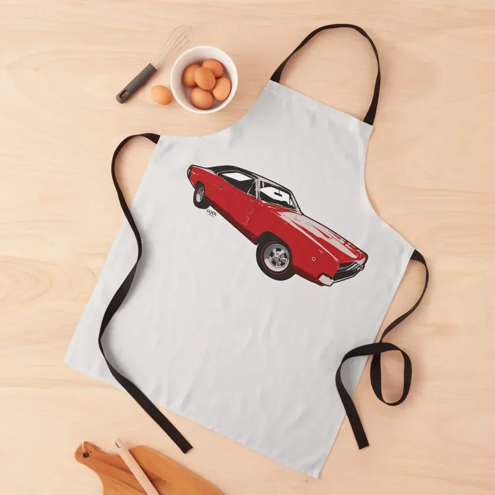 

1968 Red DC Apron For Women Kitchen New 2022 Year Kitchen Tools chef costume Apron