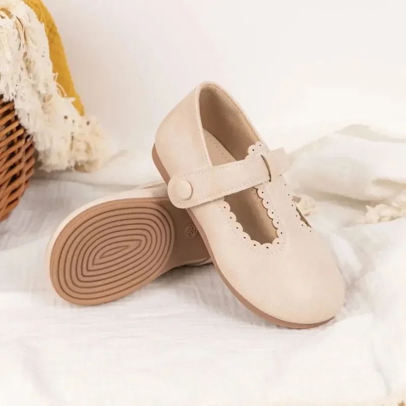Picture 4: New Girl  Dress Shoes Ballet Flats for Kids Girl Party School Shoes Flower side Princess Shoes  for girls Mary Jane