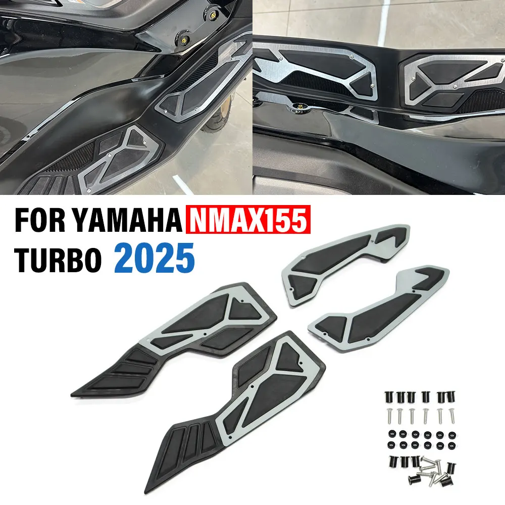 

Для YAMAHA NMAX155 V3/NMAX 125 V3 125 TURBO 2025 подставка для ног мотоцикла, подушечки для ног, пластина для педалей, подушечки для отдыха, подушечки для педалей