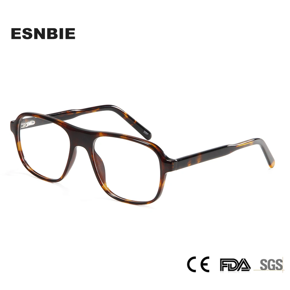 

Designer Acetate Tortoise Pilot Glasses Frame Optical Men'S Eyeglasses For Women Spring Hinge Prescription Eyewear Frames