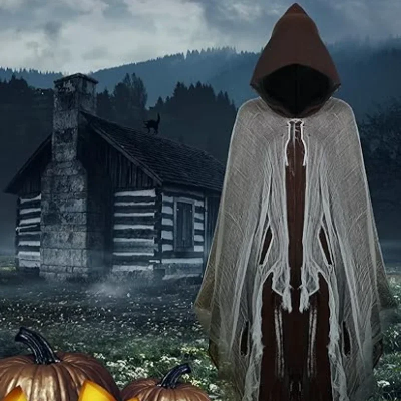 

1PC Halloween Cloak Cape Cos Zombie Skeleton Ghost Cosplay Costume Props Scary Spooky Party Decoration Accessory
